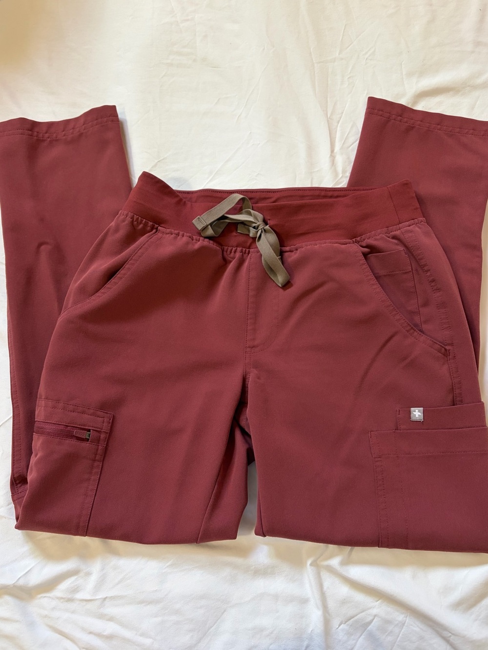 Figs Women's Mauve Yola Scrub Pants with Drawstring